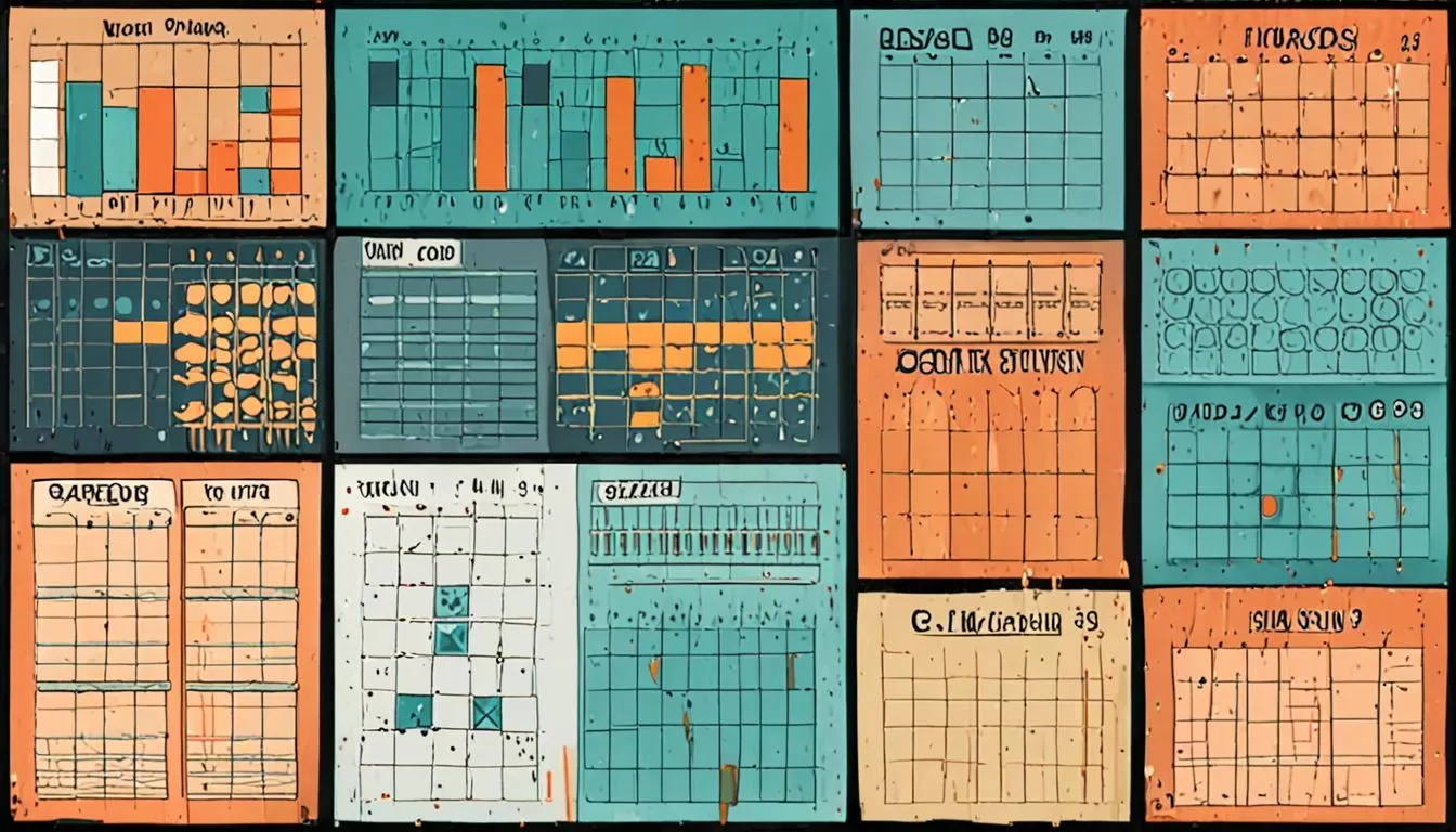 Illustration of six video variants arranged in a testing grid next to a simple bar chart of results.