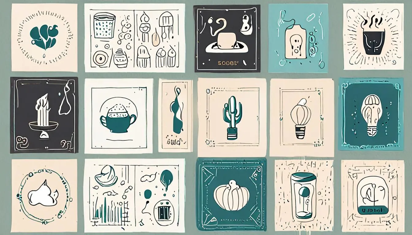 Nine ranked cards with simple icons representing different faceless video content formats