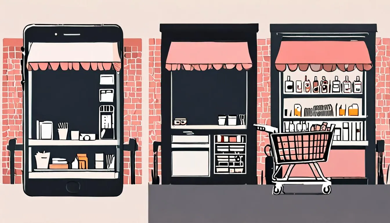 Diagram comparing off-platform checkout with in-app checkout for short-form video shopping