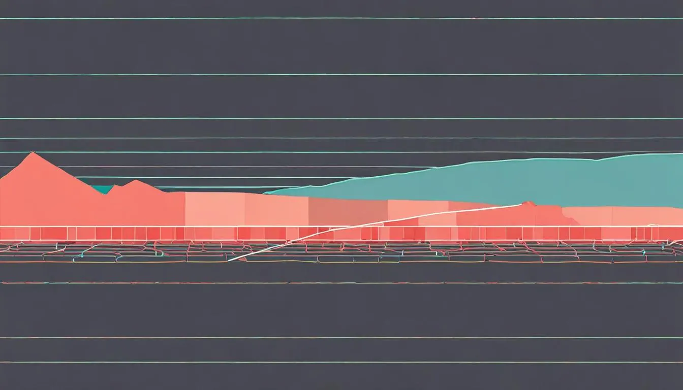 Line chart illustration showing volatile reach that settles into a flat, stable trend on the right.