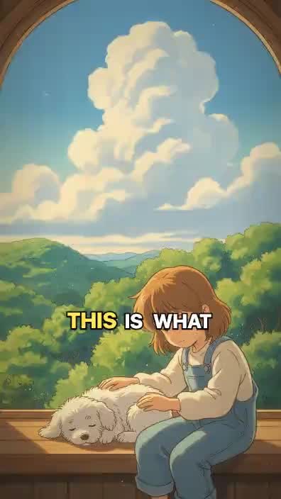 A frame from a sample video in the Anime Pastoral style